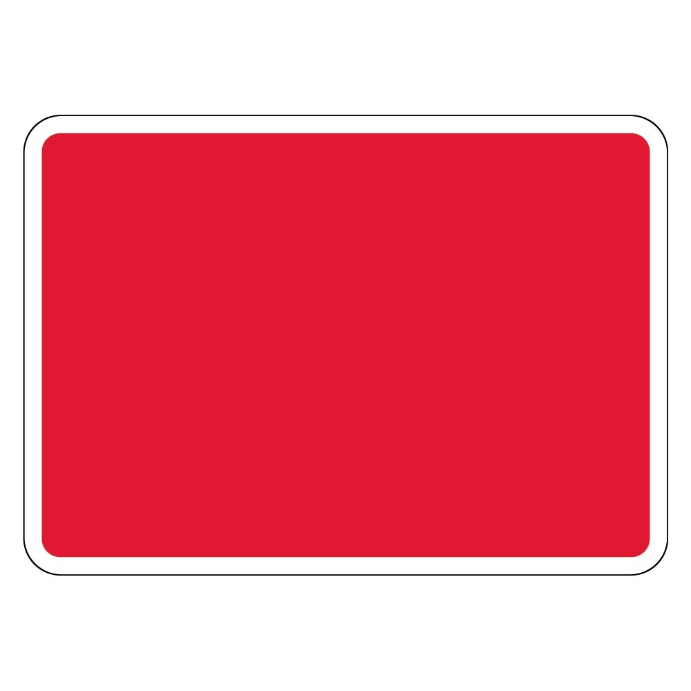 1050 x 750mm Blank Red (c/w White Border) - Black Plastic Sign