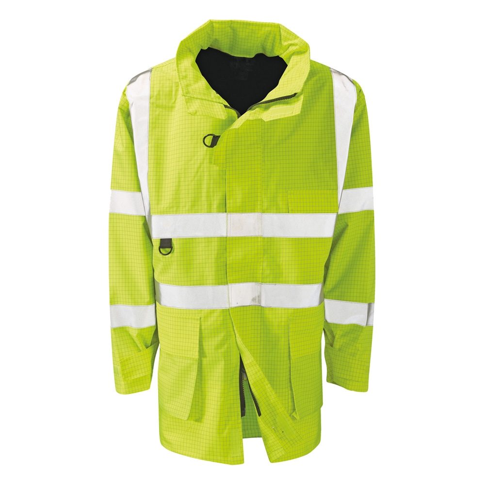 Hi Vis Flame Retardant Anti-Static Waterproof Jacket