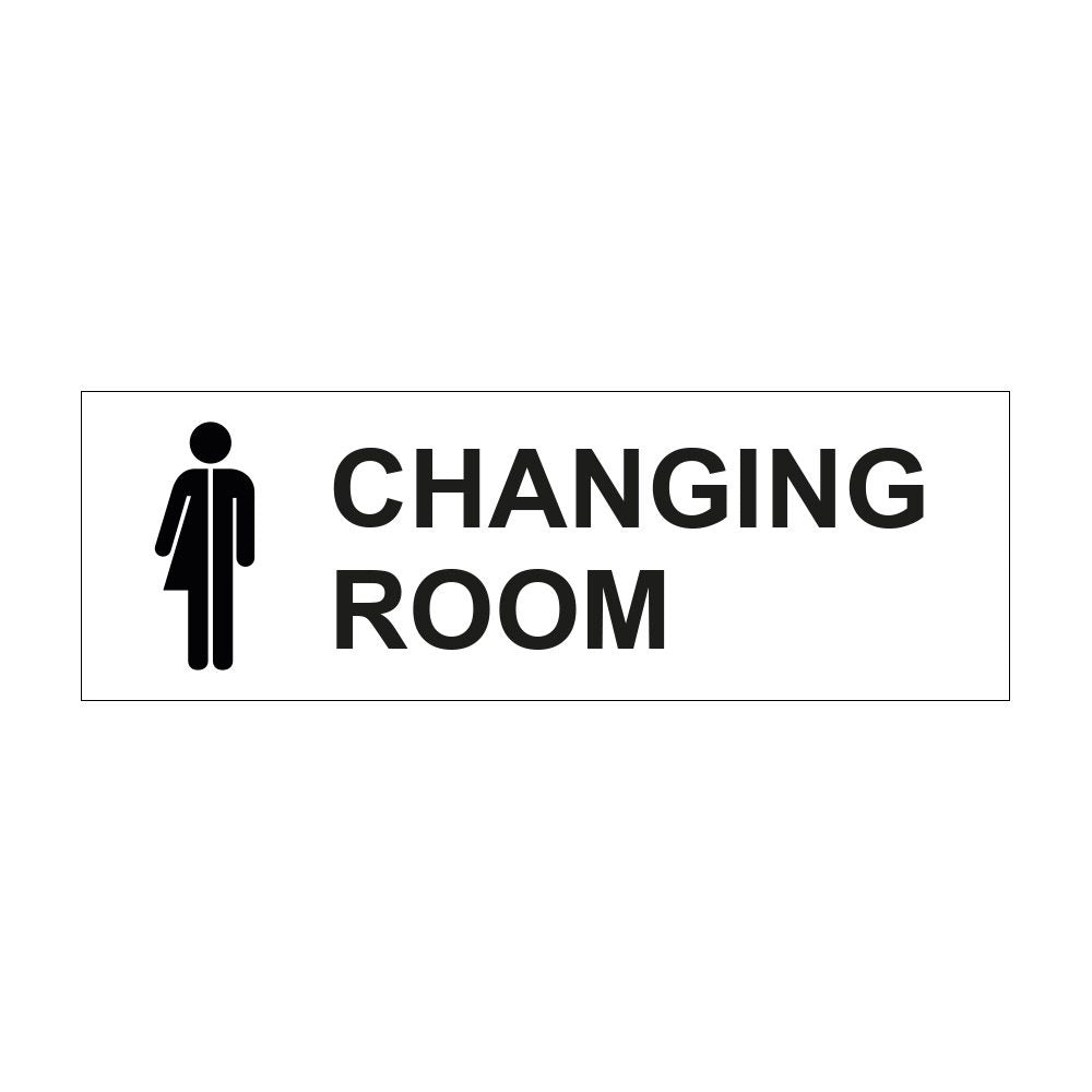Gender Neutral Changing Room Sign - 300mm x 100mm - 1mm PVC