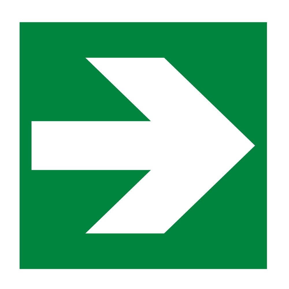 Straight Arrow Sign - 200mm x 200mm - 1mm Rigid Plastic