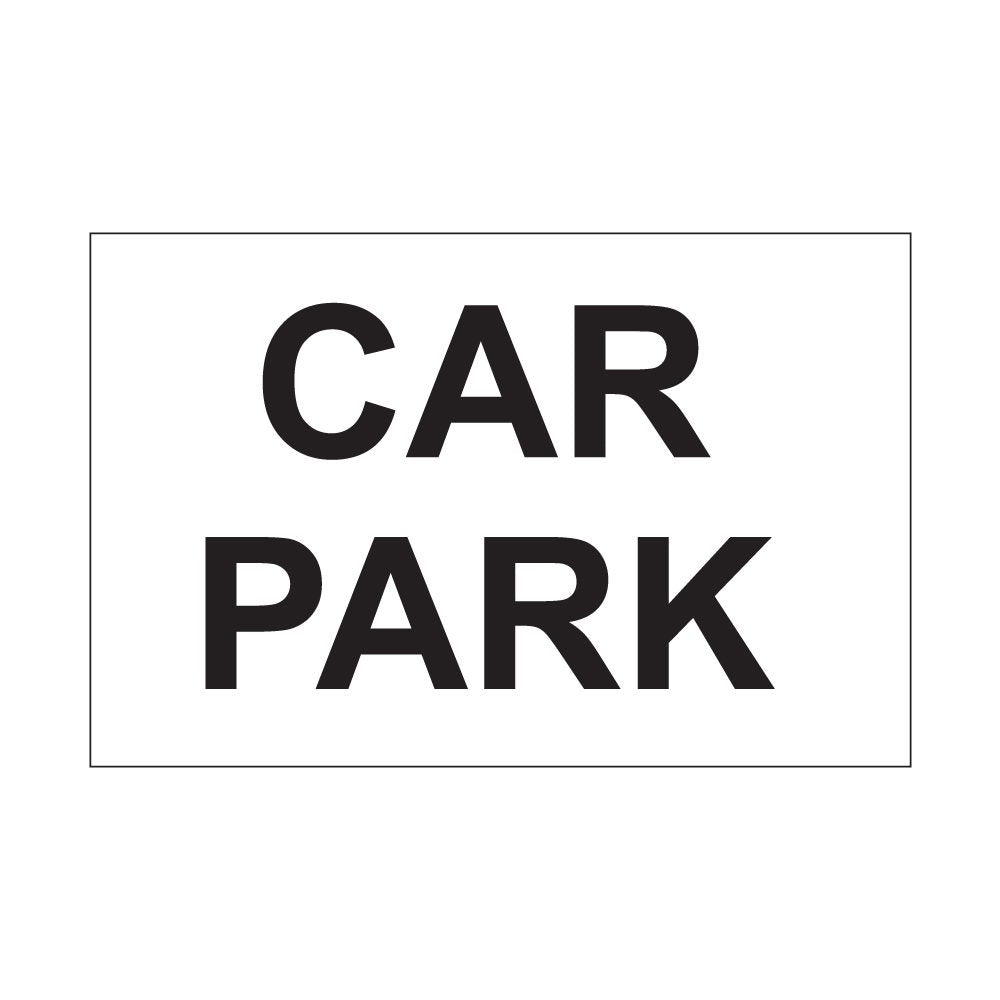 Car Park Sign - 300mm x 200mm - 1mm Rigid Plastic