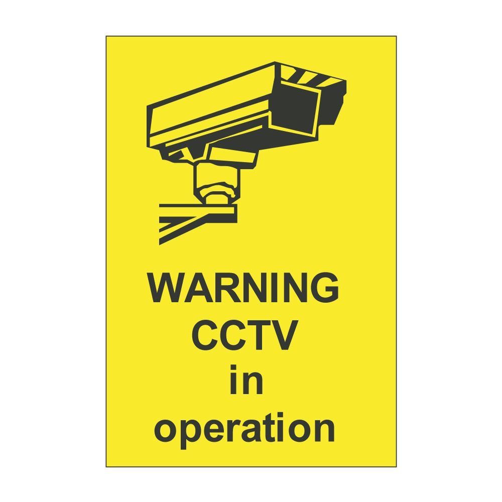 Warning CCTV In Operation Sign - 400mm x 300mm - 1mm Rigid Plastic