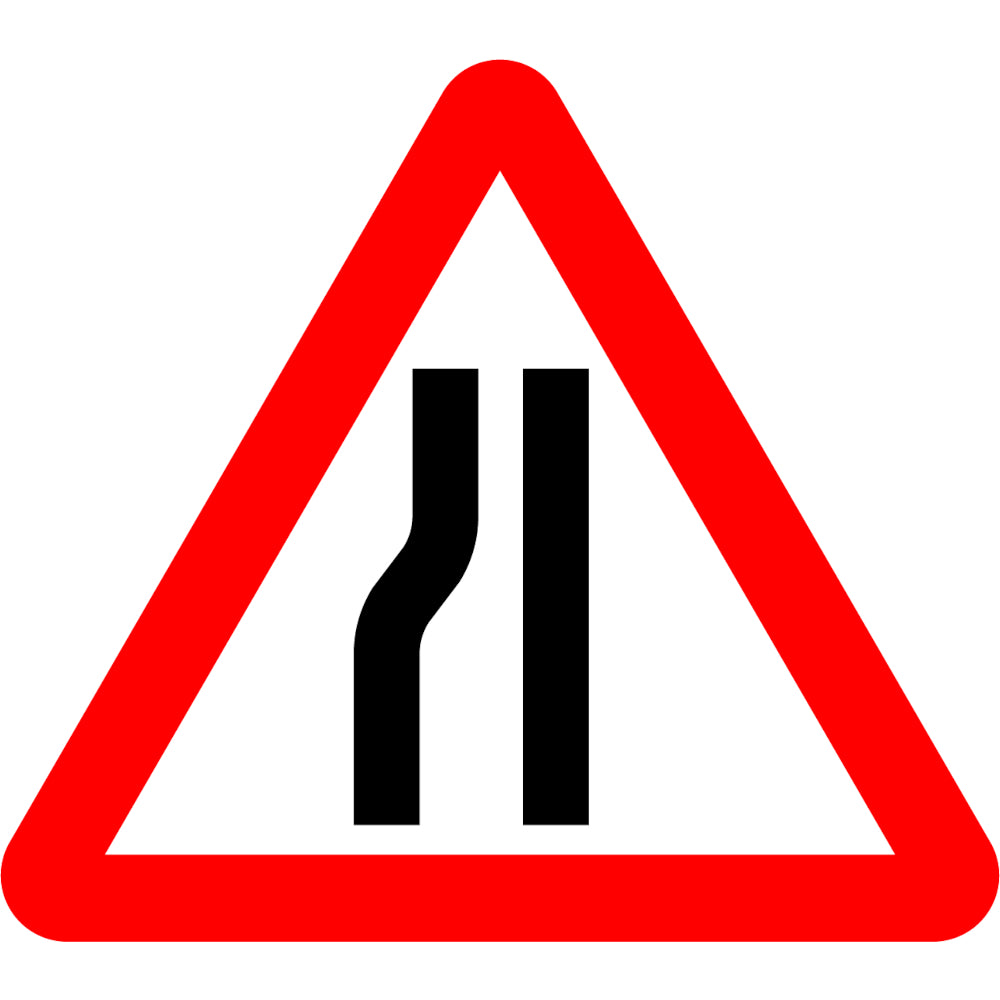 Road Narrows Left