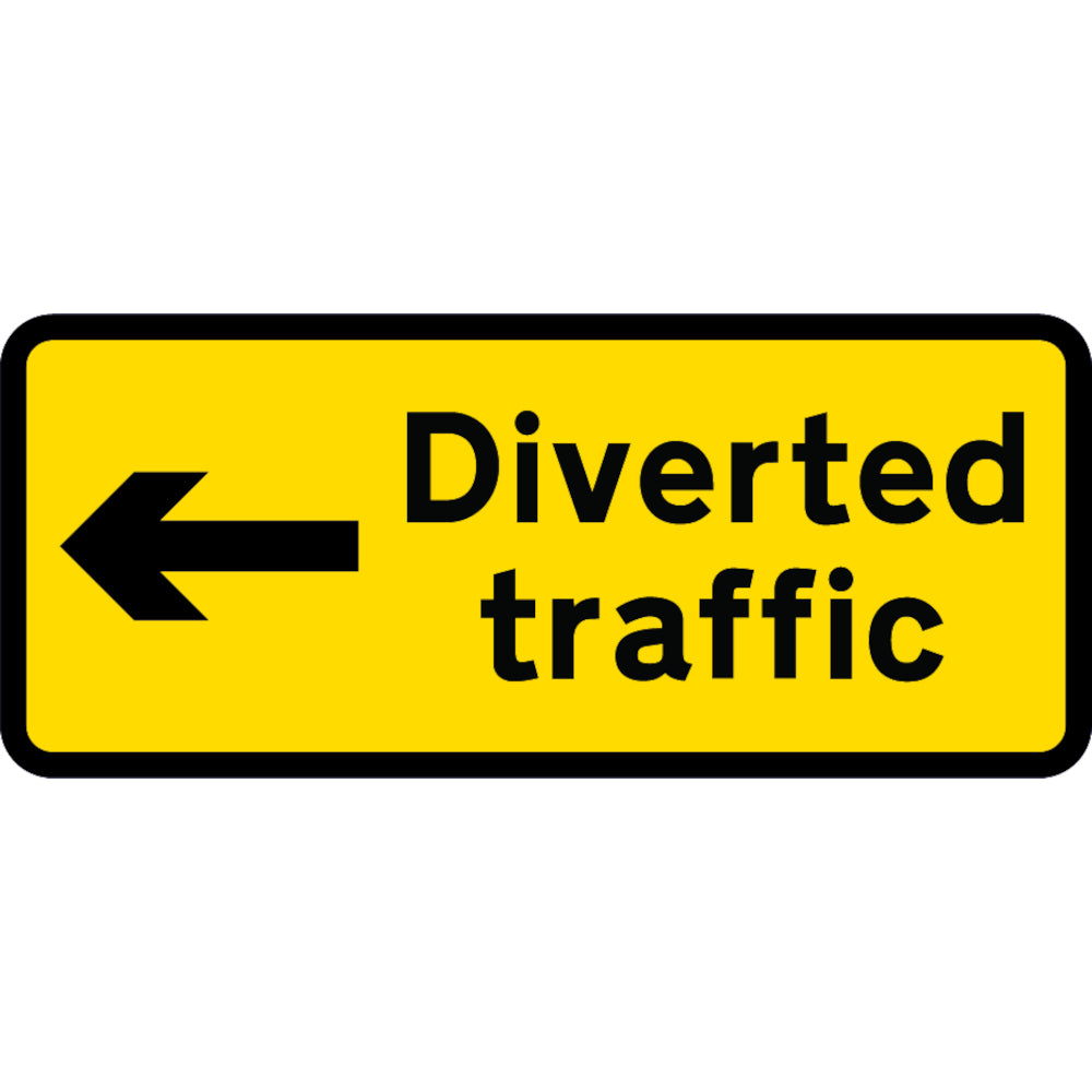 Diverted Traffic Left - 1050mm x 450mm