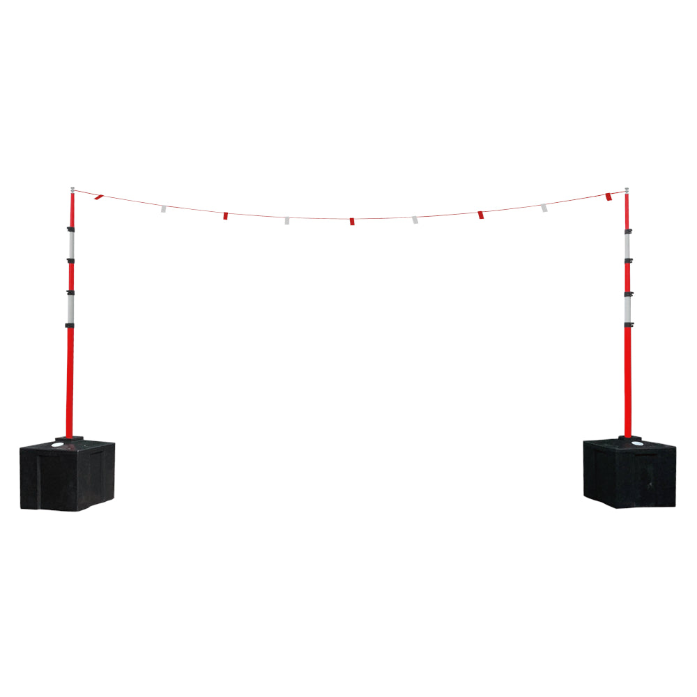 Safety Goal Post System c/w Bunting & Ballast Bases