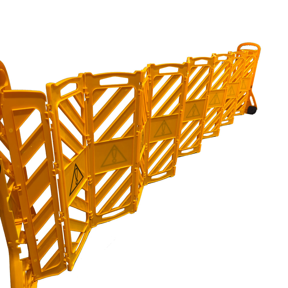 TRAFF TEX™ Portable Expandable Barrier - Yellow - 3.8m