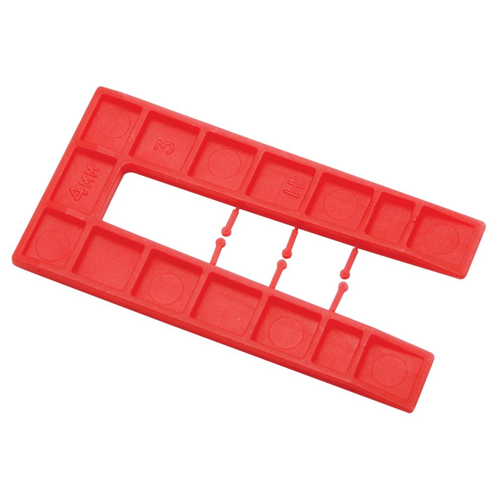 Plastic Packing Shims - Long - Red - 4mm - Pack of 100