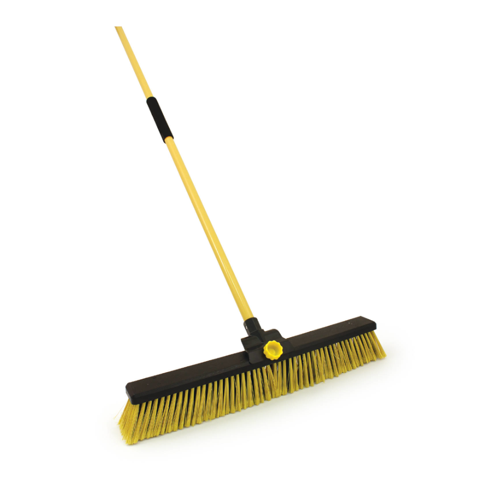 Bulldozer Soft/Stiff Broom c/w Metal Handle - 24" / 600mm
