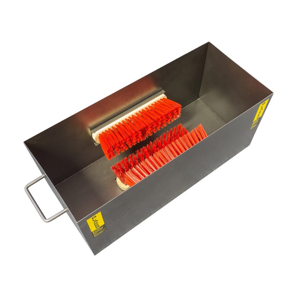 Galvanised Boot Washer Station c/w 3 Nylon Brushes