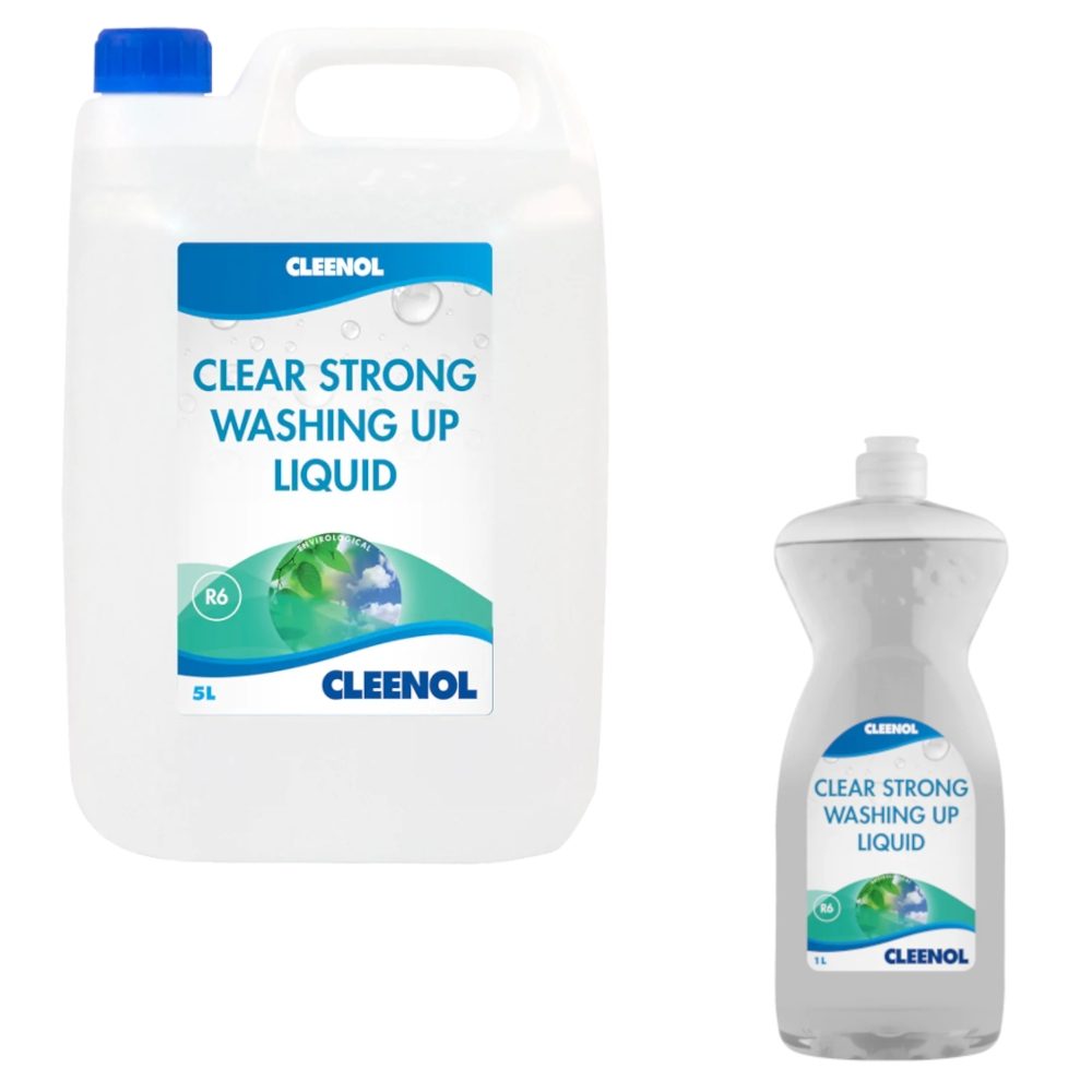 Cleenol Clear Strong Washing Up Liquid - 5 Litre