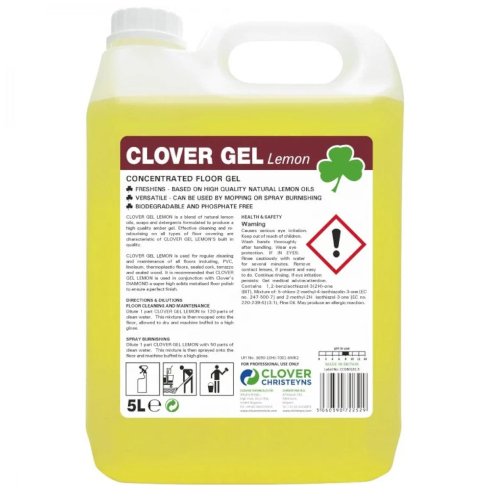 Clover Concentrated Lemon Floor Gel - 5 Litre