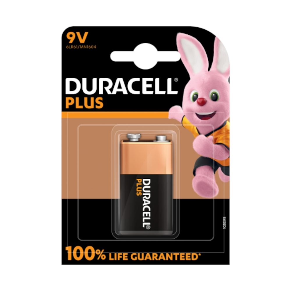 Duracell Plus 9V Batteries - Pack of 1