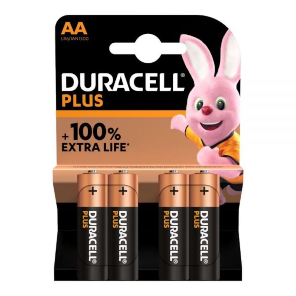 Duracell Plus AA Batteries - Pack of 4