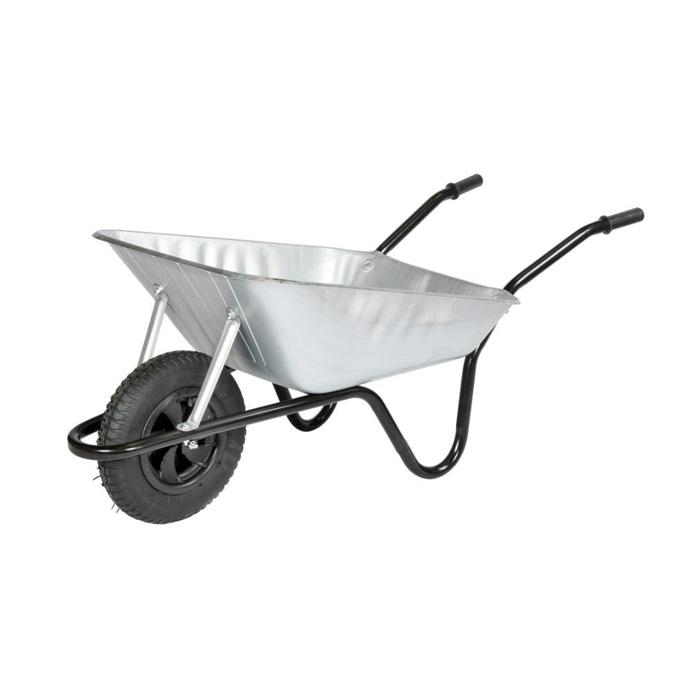 Easiload Galvanised Wheelbarrow - 85 Litre - Pneumatic Tyre