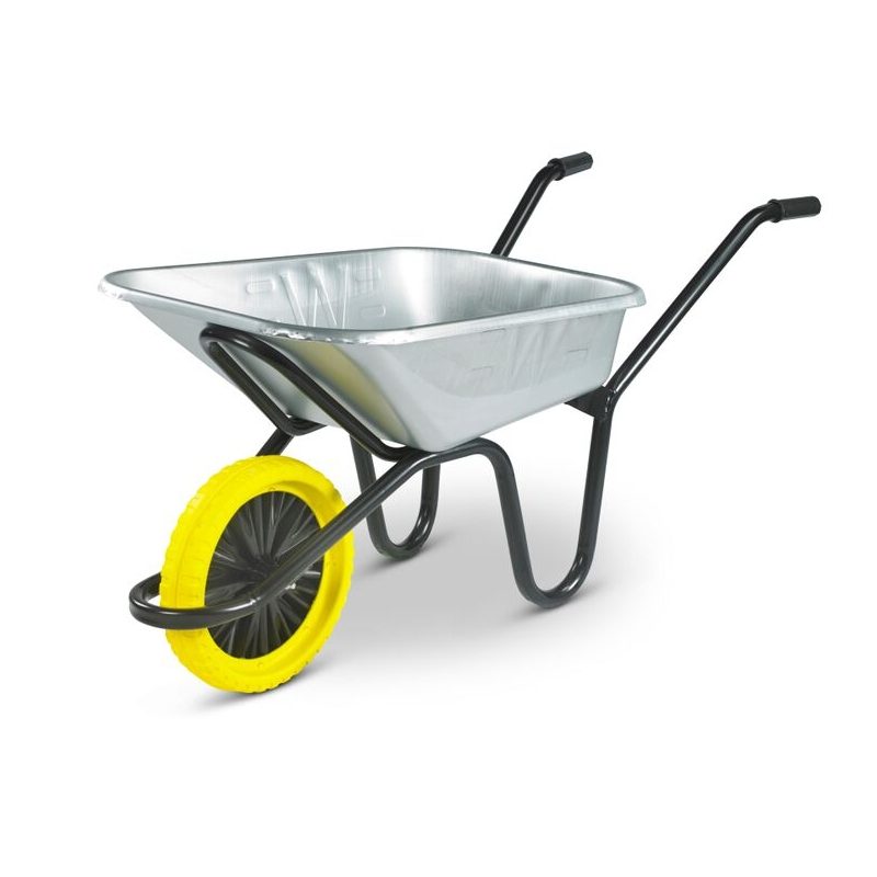 Endurance Galvanised Heavy Duty Wheelbarrow - 90 Litre - Puncture Proof Tyre