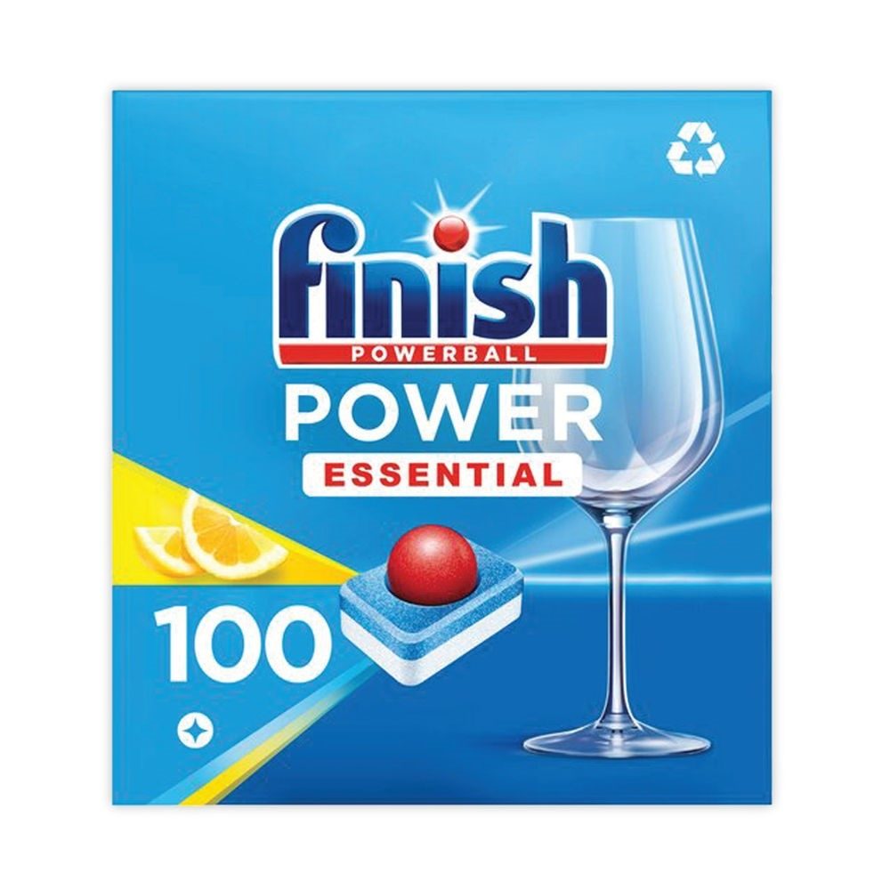 Finish Dishwasher Power Essential Lemon Tablets - Pack of 100