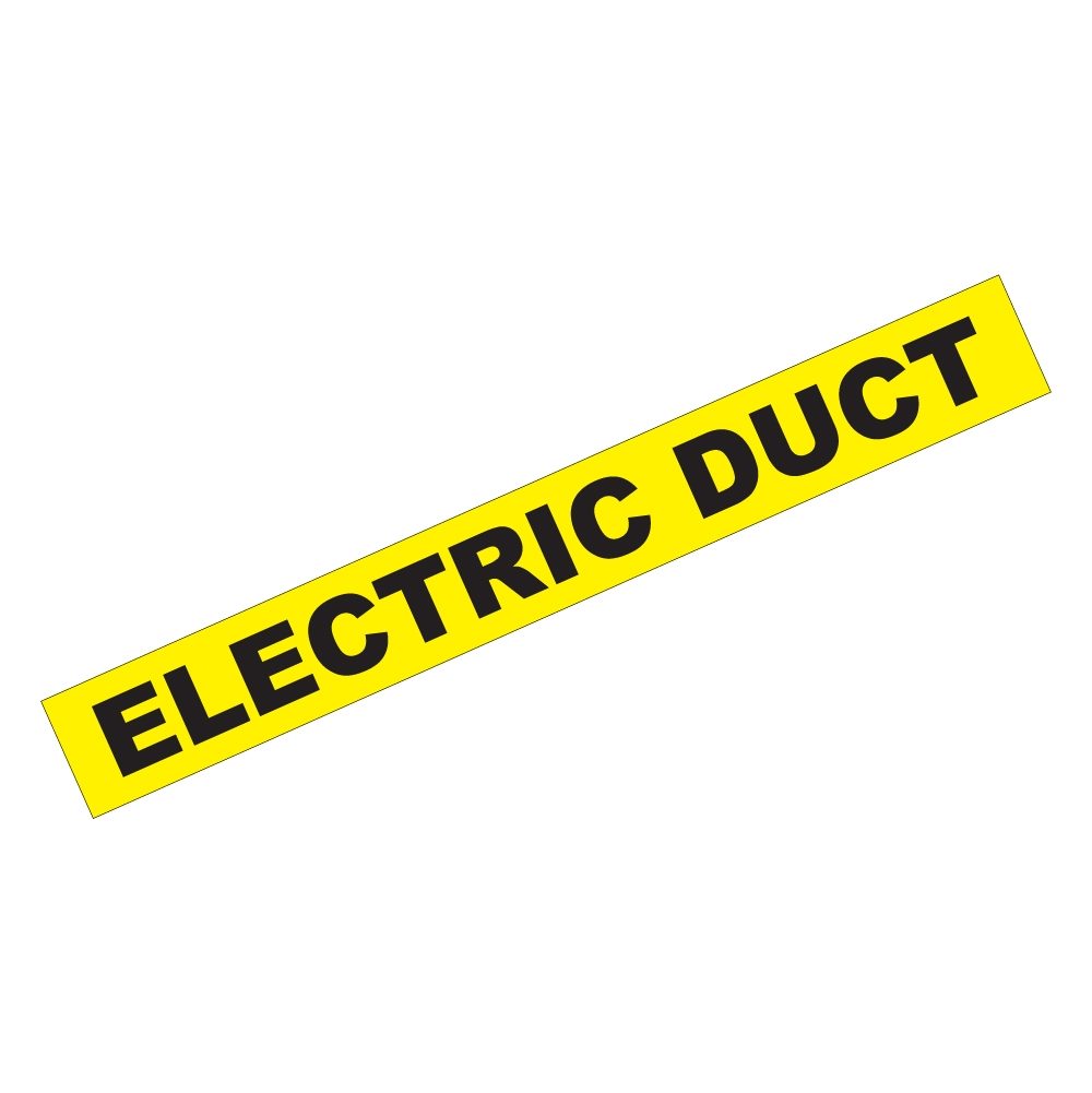 First Fix Marking Tape "Electric Duct" - 48mm x 33m - Yellow
