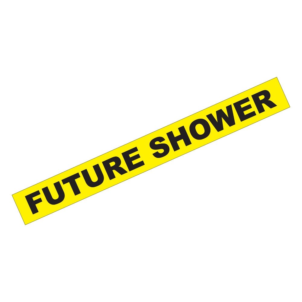 First Fix Marking Tape "Future Shower" - 48mm x 33m - Yellow