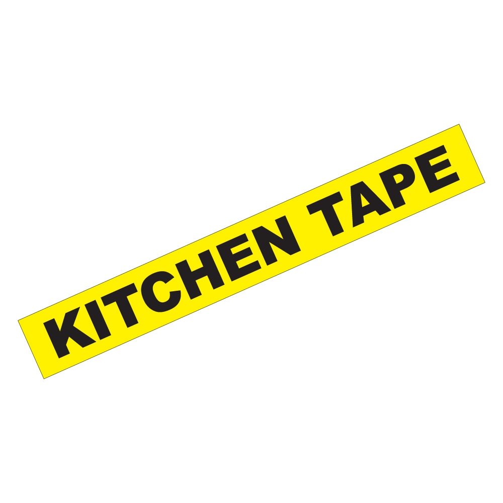 First Fix Marking Tape "Kitchen" - 48mm x 33m - Yellow