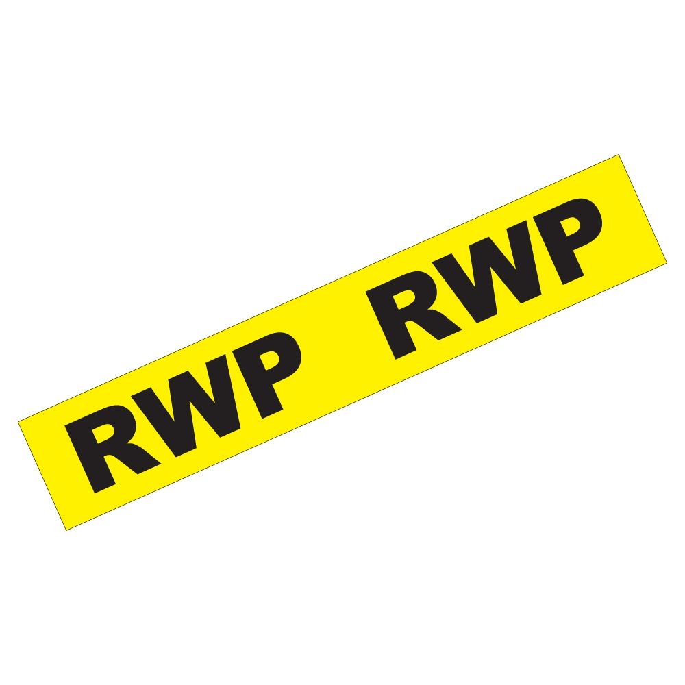 First Fix Marking Tape "RWP" - 48mm x 33m - Yellow