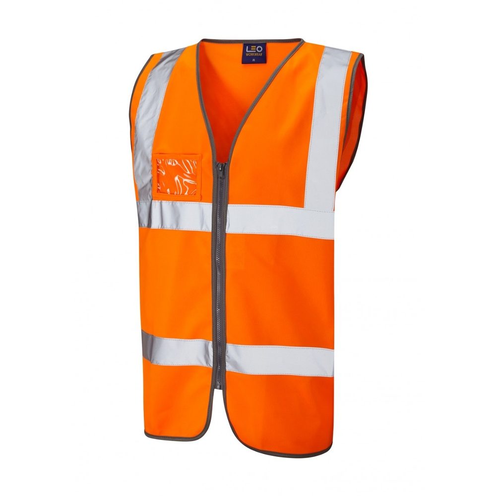 Hi Vis Zip Front & ID Pocket Waistcoat