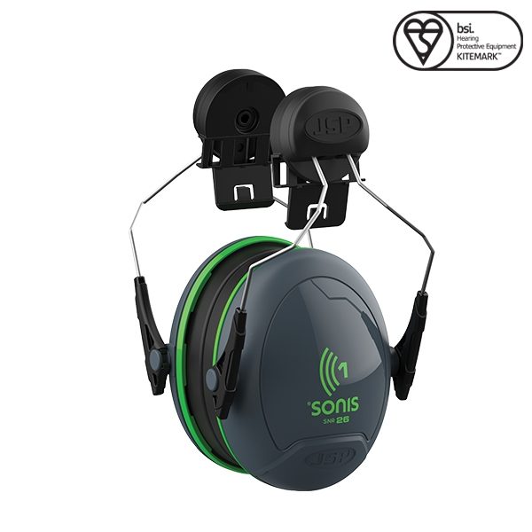 JSP Safety Helmet Mounted Sonis1 Ear Defenders - to suit Evo Safety Helmets
