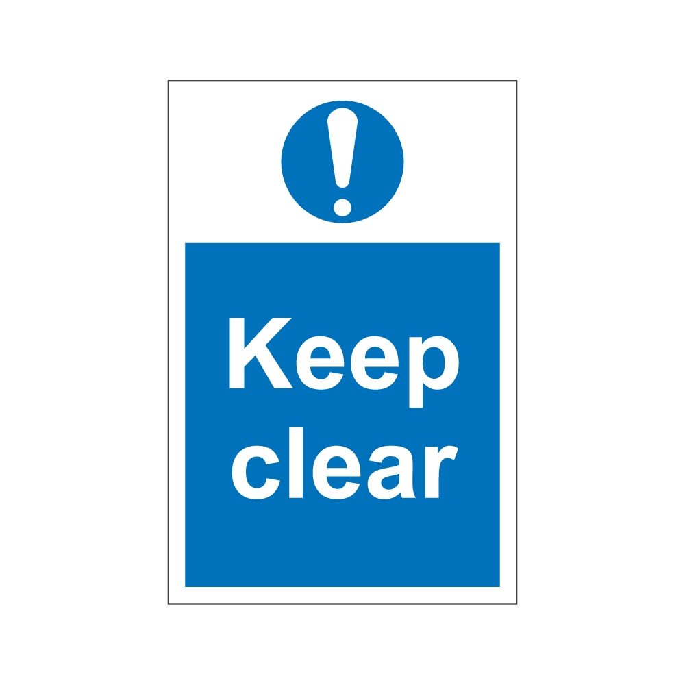 Keep Clear Sign - 200mm x 300mm - 1mm Rigid Plastic