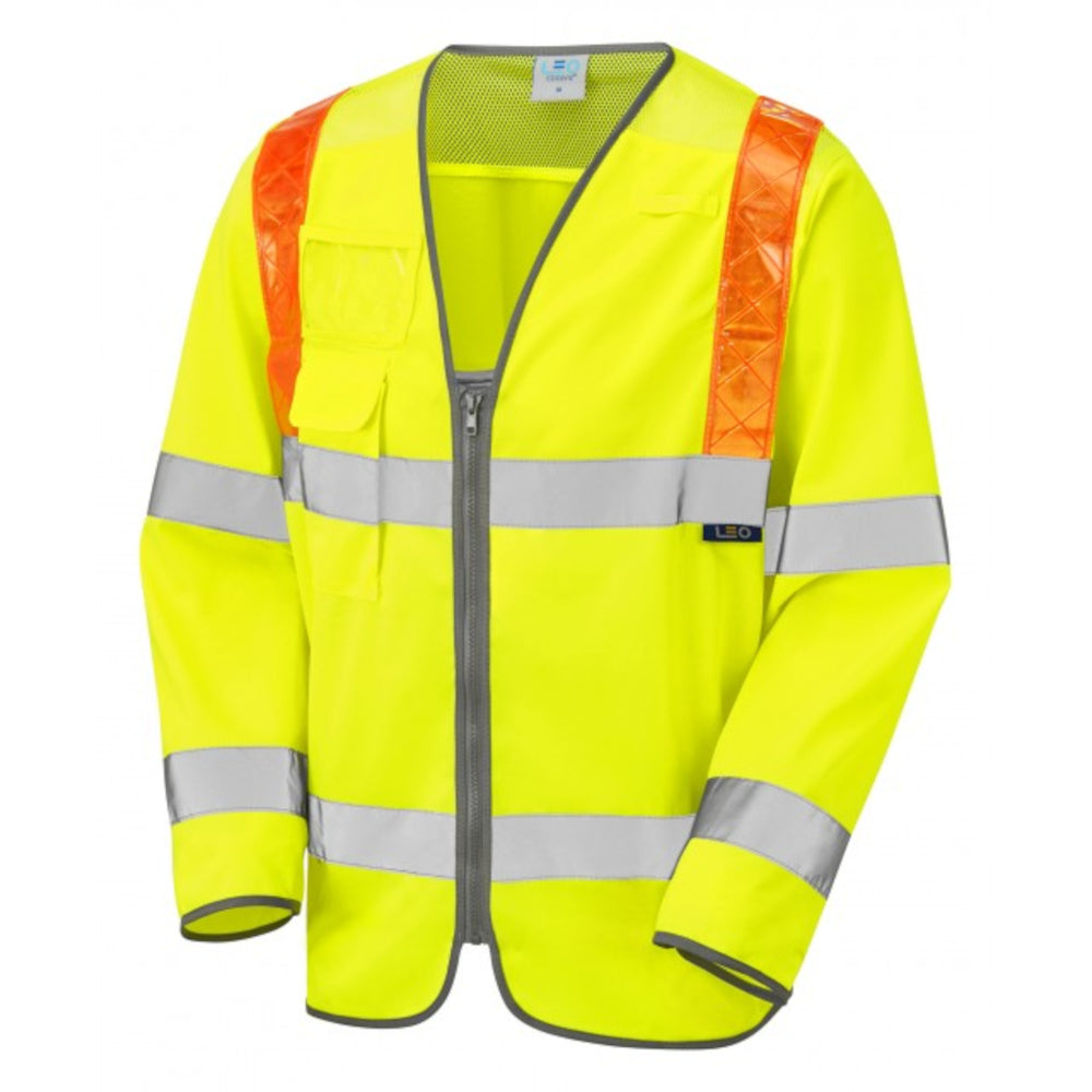 Leo Barbrook Orange Brace Sleeve Waistcoat