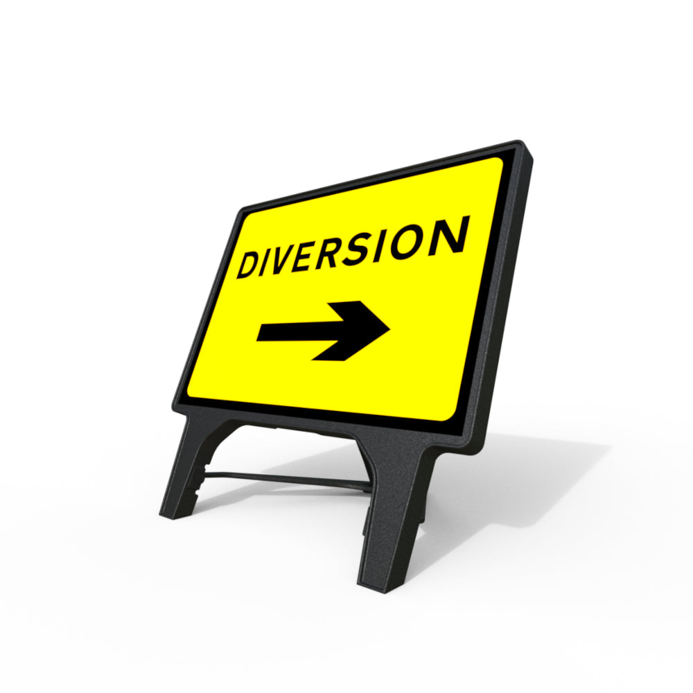 Melba Q-Sign - Diversion Right - 1050 x 750mm