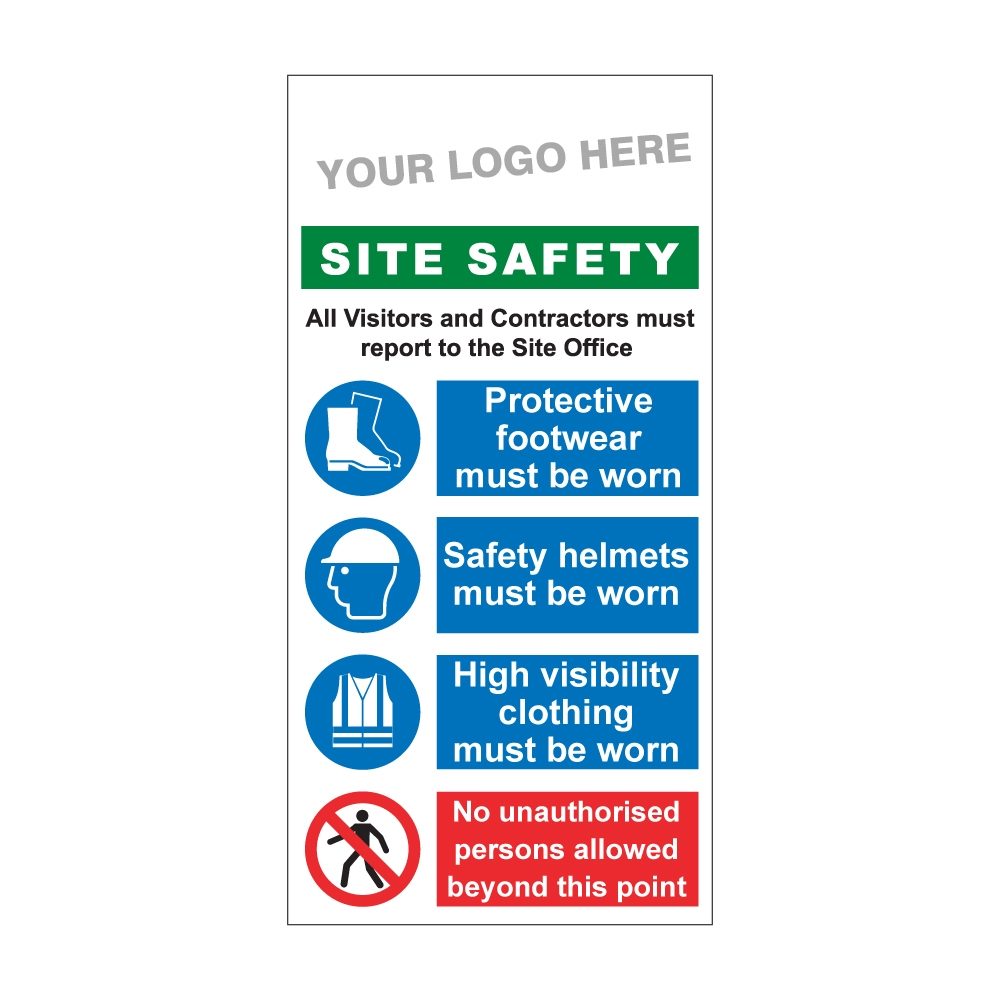 Multi Purpose Rigid Plasticose Site Safety Board - 1200mm x 600mm - 5mm Foamex