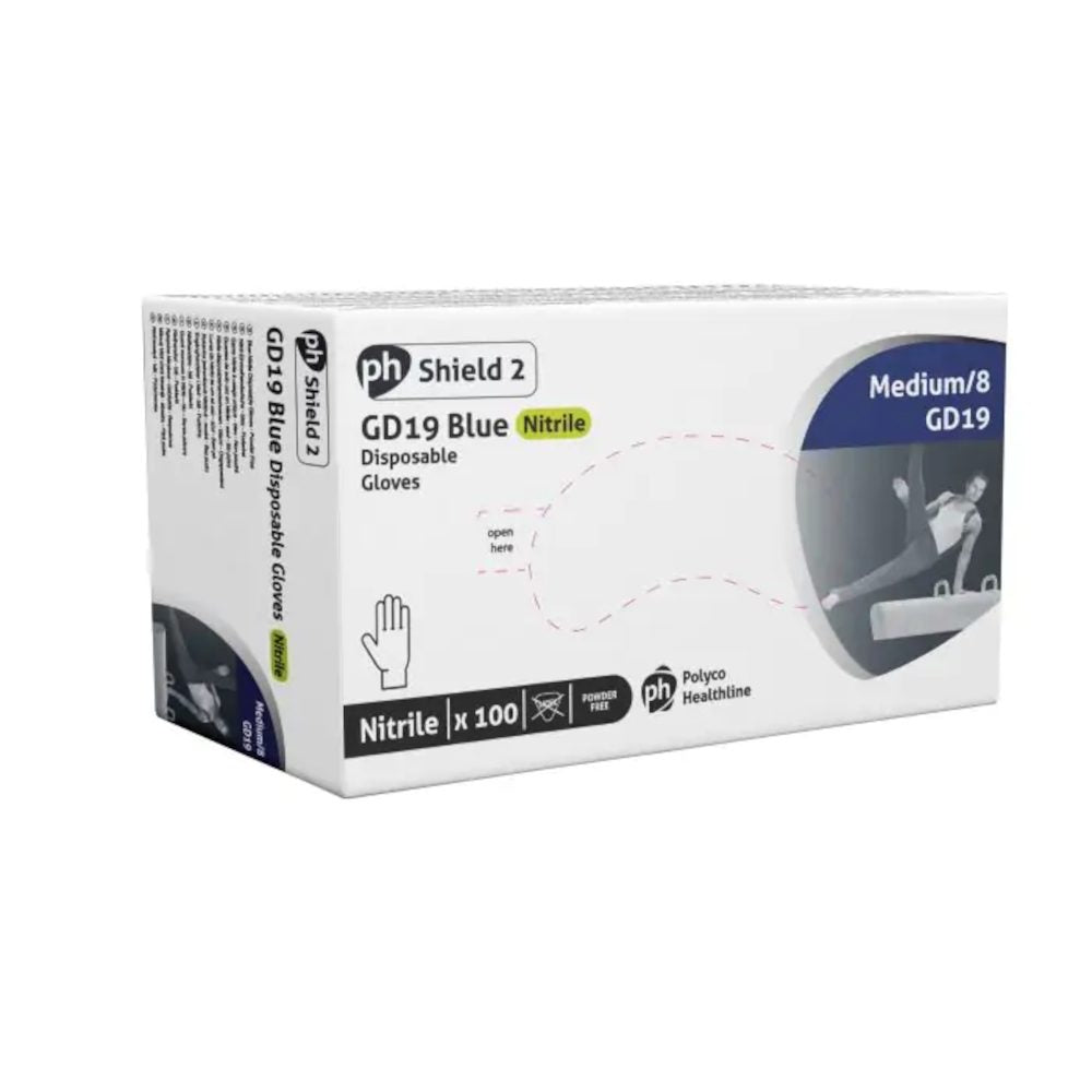 Nitrile Powder Free Disposable Gloves - Box of 100