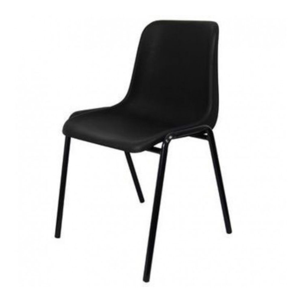 Plastic Stacking Chair - Black