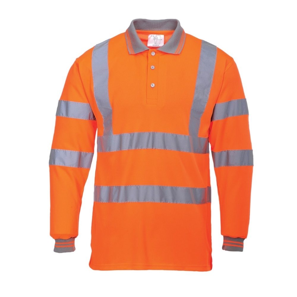 S277 Hi Vis Long Sleeve Polo Shirt