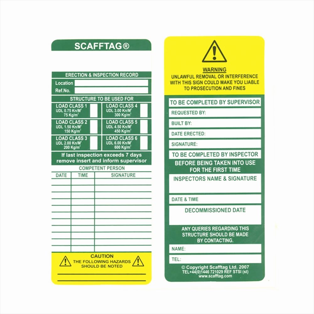 Scafftag Inserts - Single
