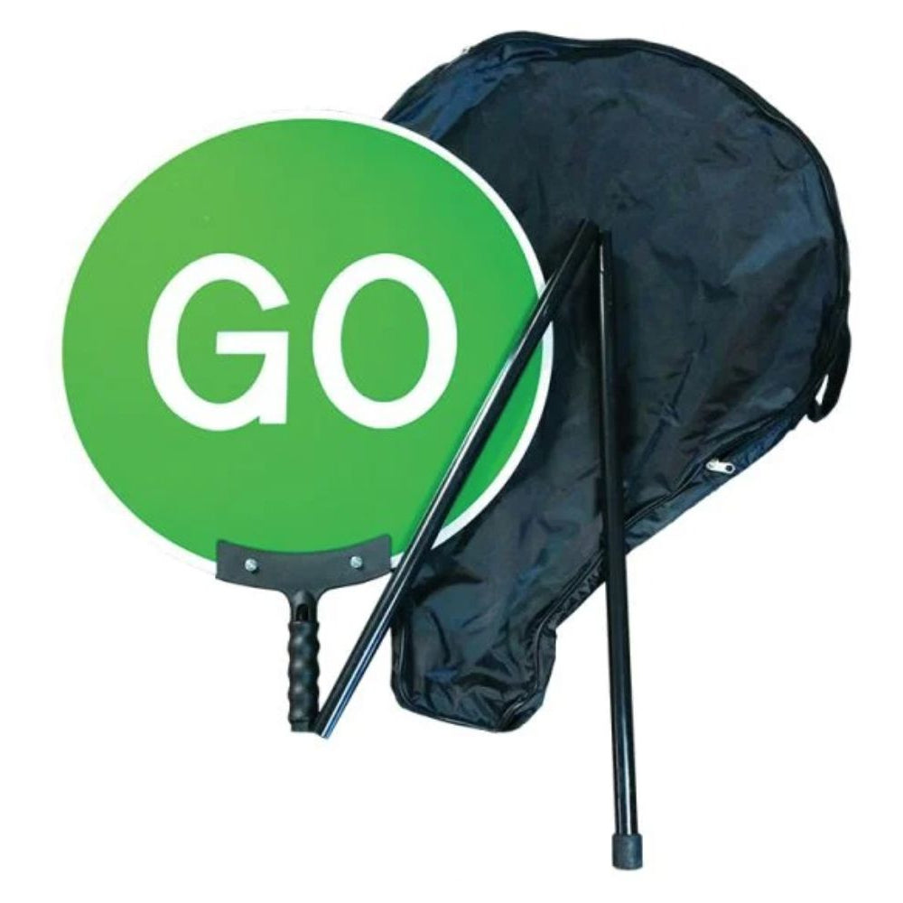 Stop/Go Sign (600mm) – Ultra Compact Folding Lollipop Sign with Storage / Transportation Bag