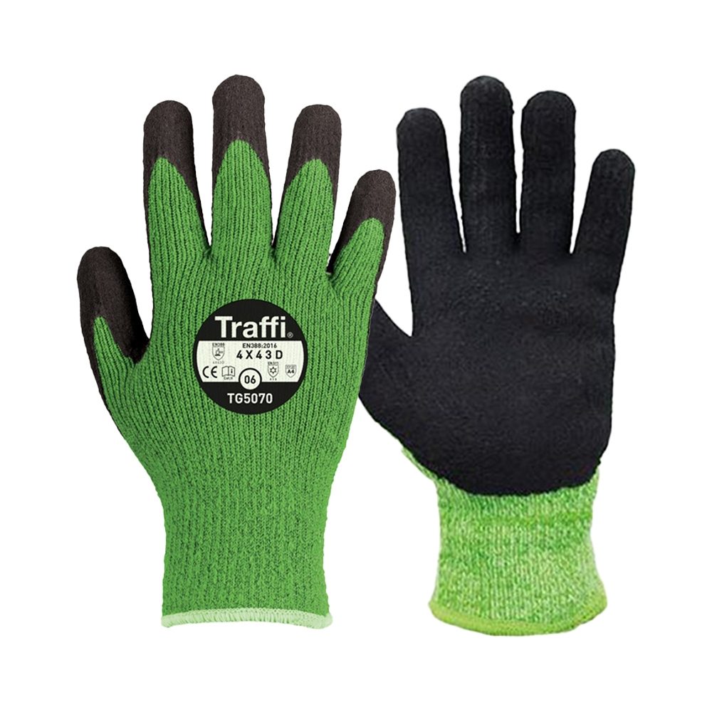Traffi TG5070 Thermic Cut Level D Green Glove