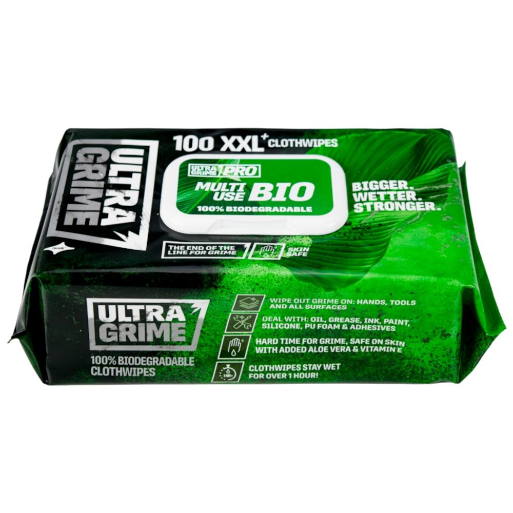Uniwipe UltraGrime Pro Bio 2XL Wipes - Pack of 100