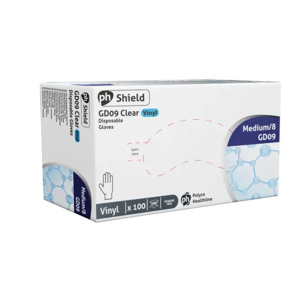 Vinyl Powder Free Disposable Gloves - Box of 100