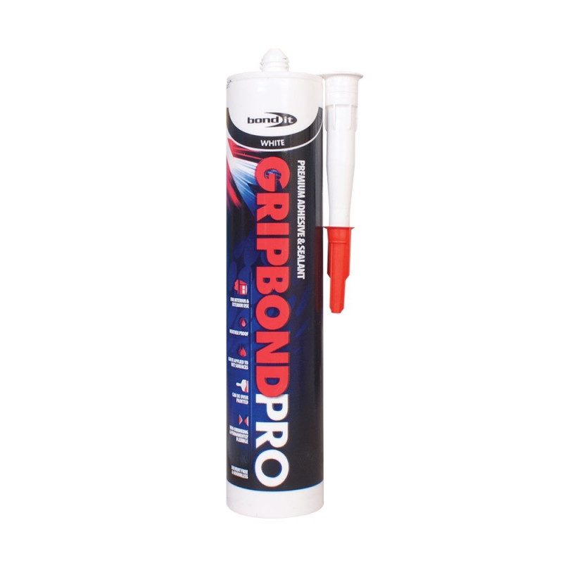 Bond-It Gripbond Pro Hybrid Sealant & Adhesive - White 300ml