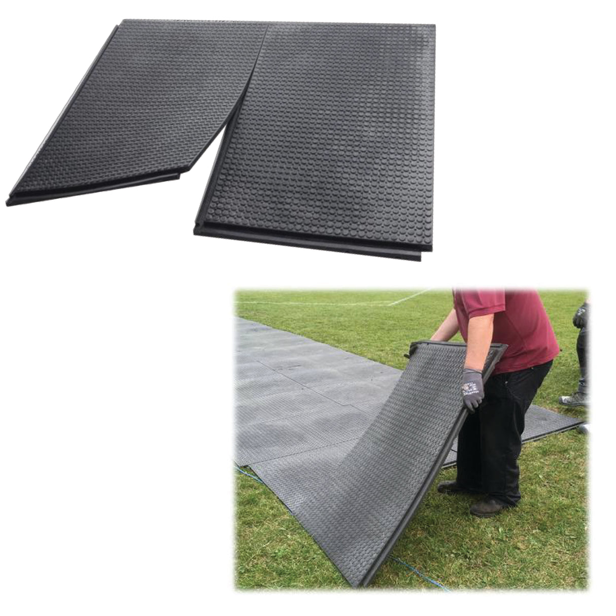 Safe Site Matting Square - Black - 1.2m x 0.8m x 22mm
