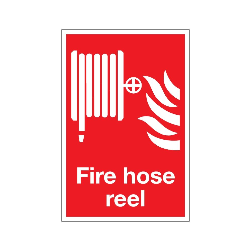 Fire Hose Reel Sign - 200mm x 300mm - 1mm Rigid Plastic