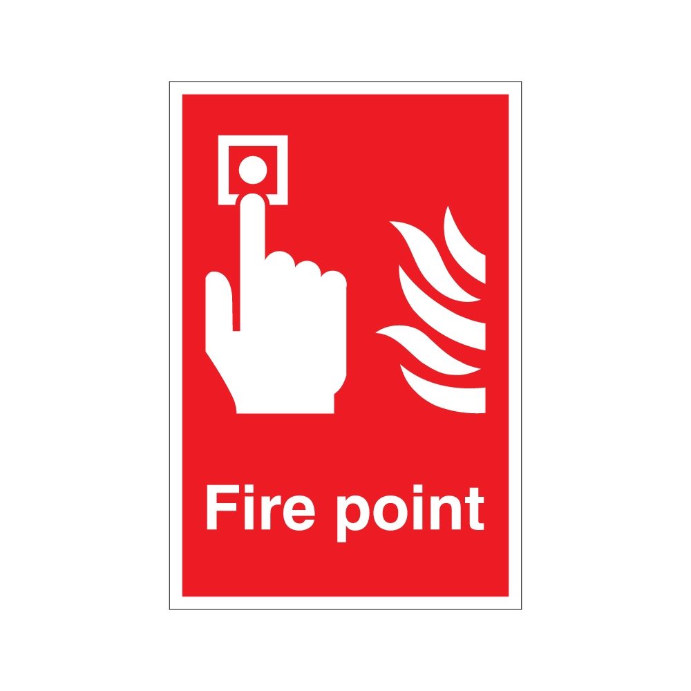 Fire Point Sign - 200mm x 300mm - 1mm Rigid Plastic