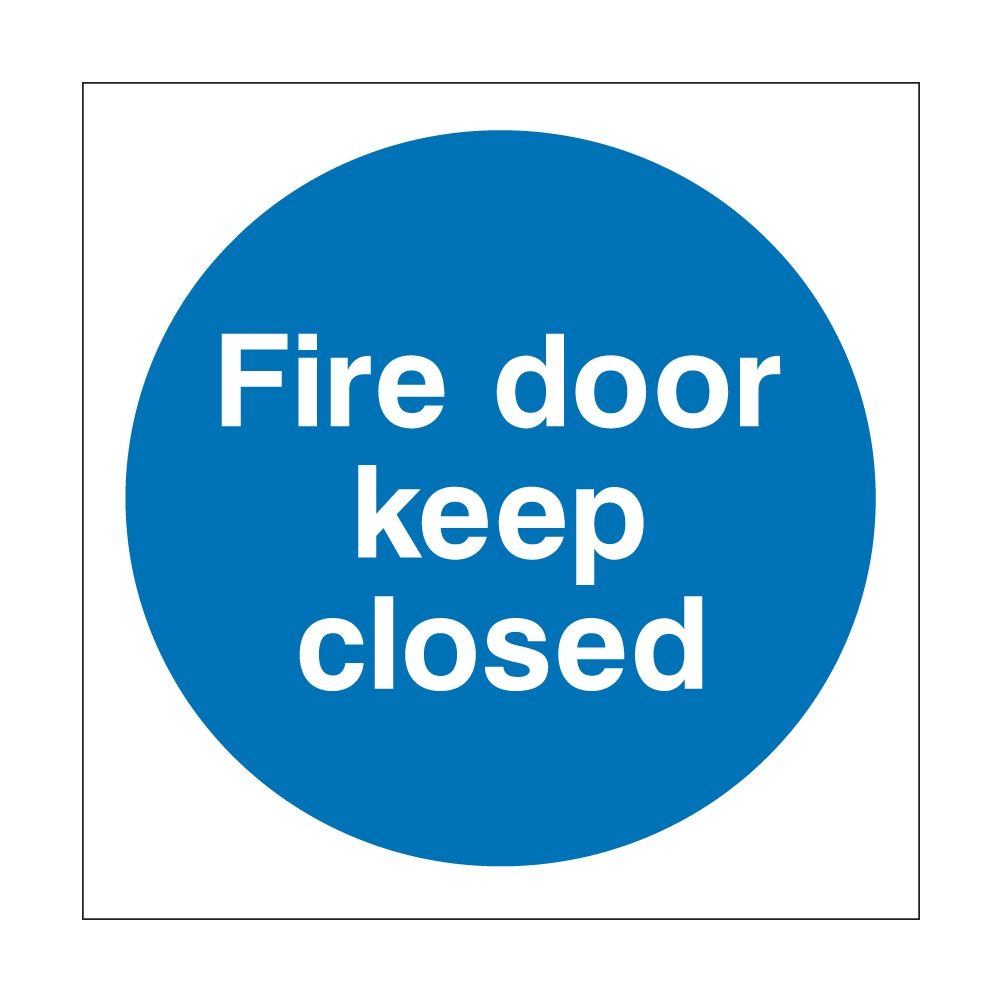 Fire Door Keep Closed Sign - 100mm x 100mm