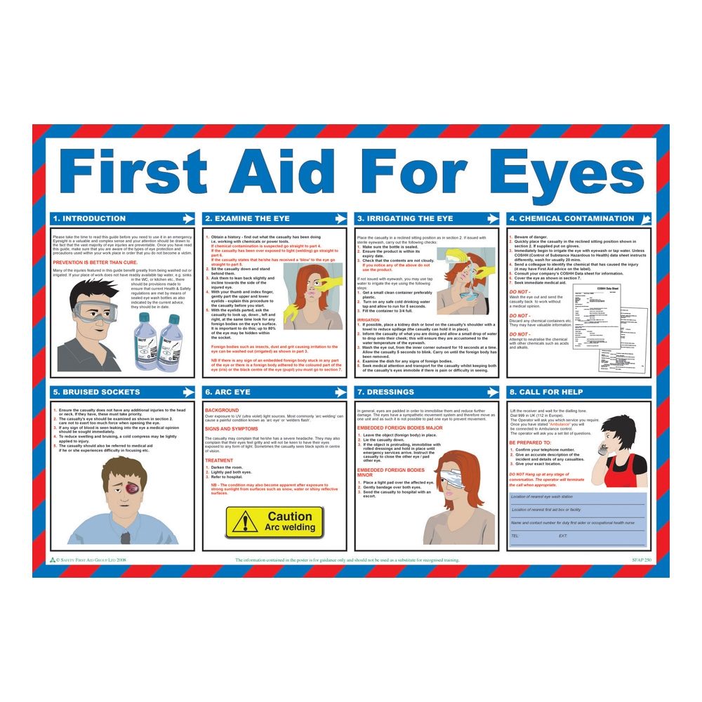 First Aid For Eyes Laminated Poster - 590mm x 420mm