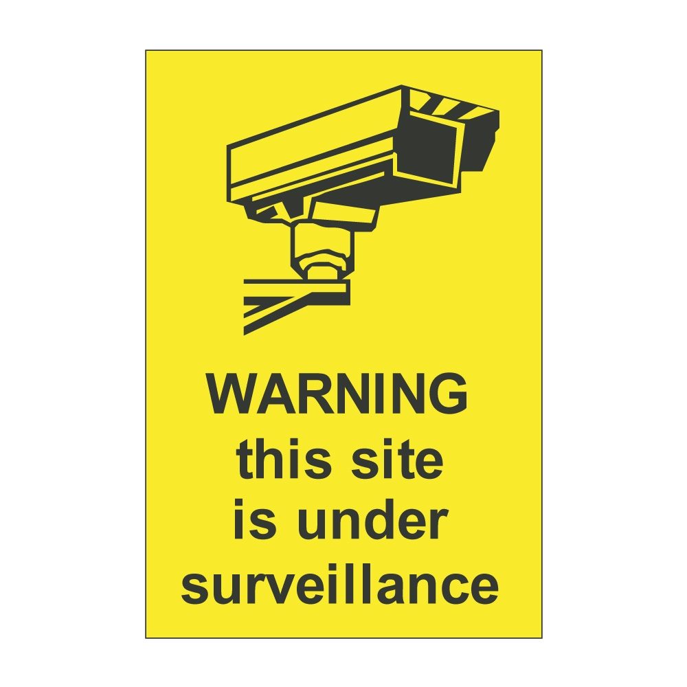 Warning This Site Is Under Surveillance Sign - 600mm x 450mm - 1mm Rigid Plastic