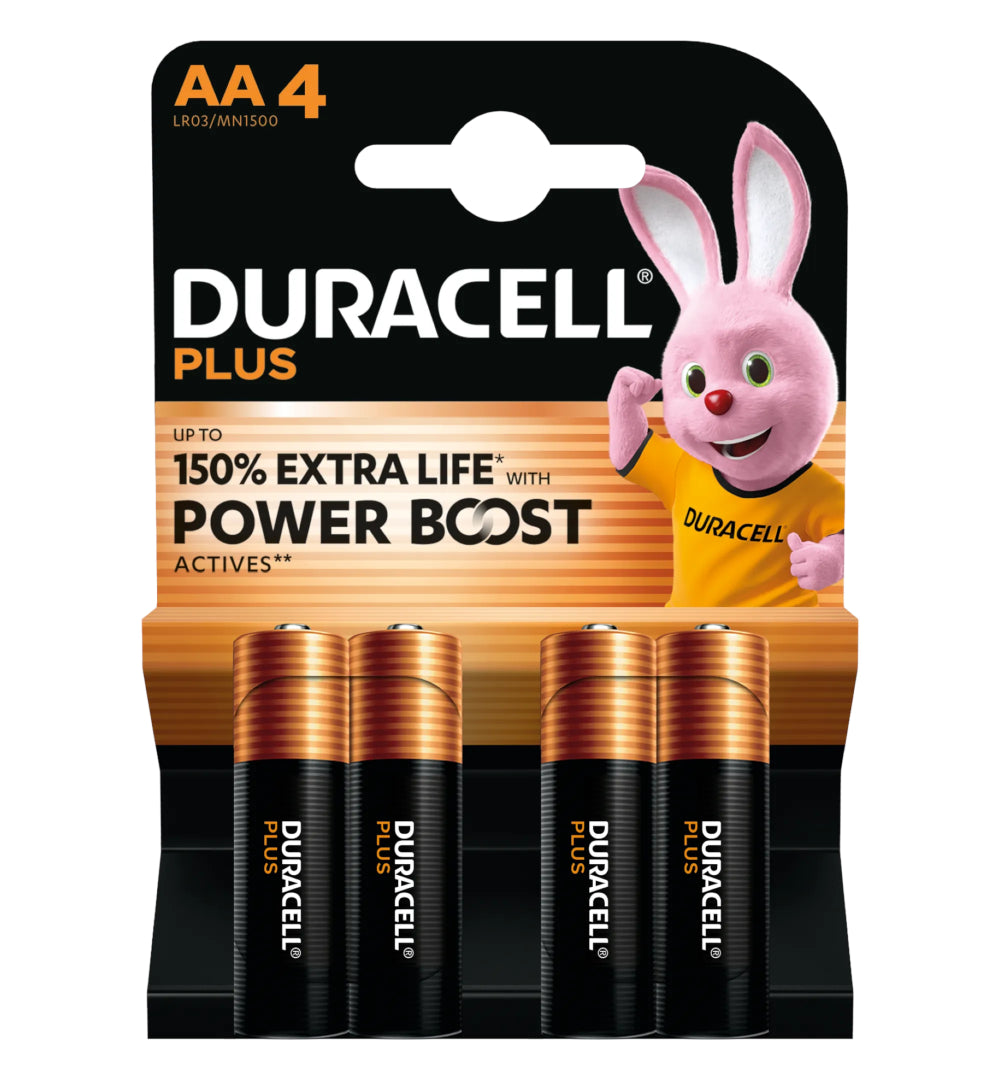 Duracell Plus AA Batteries - Pack of 4