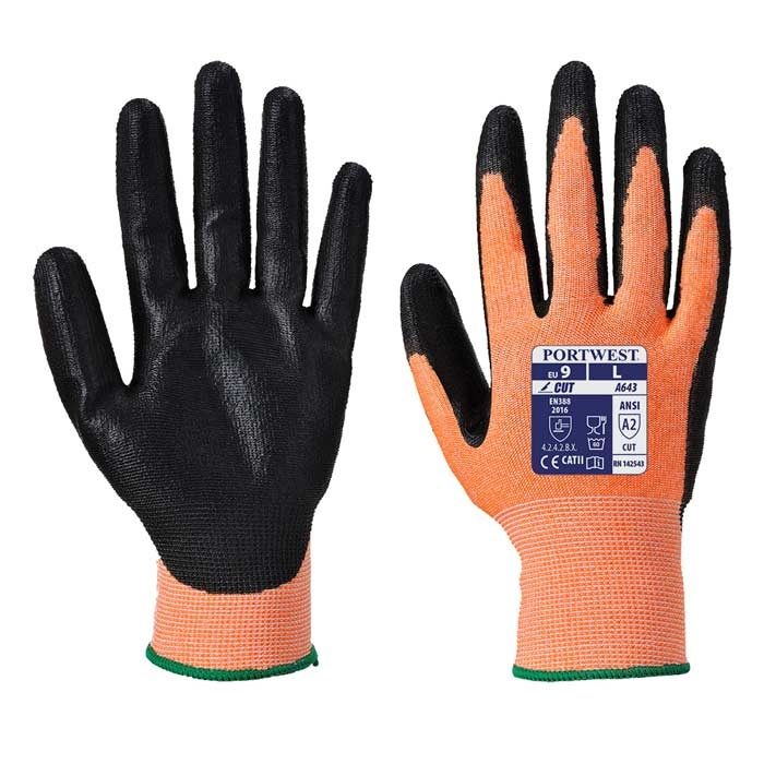 Portwest A643 Amber Cut Level B Foamed Nitrile Glove