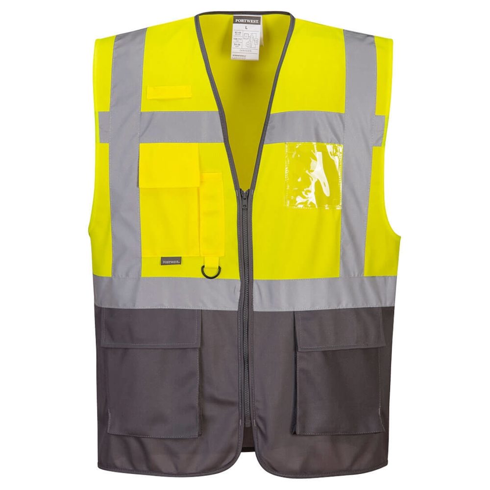 C476 - Warsaw Hi Vis Contrast Waistcoat