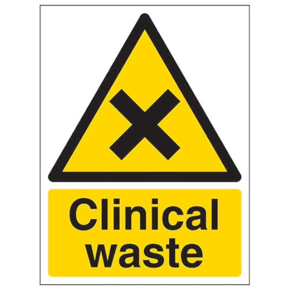 Clinical Waste Sticker - 100mm x 100mm - Self Adhesive