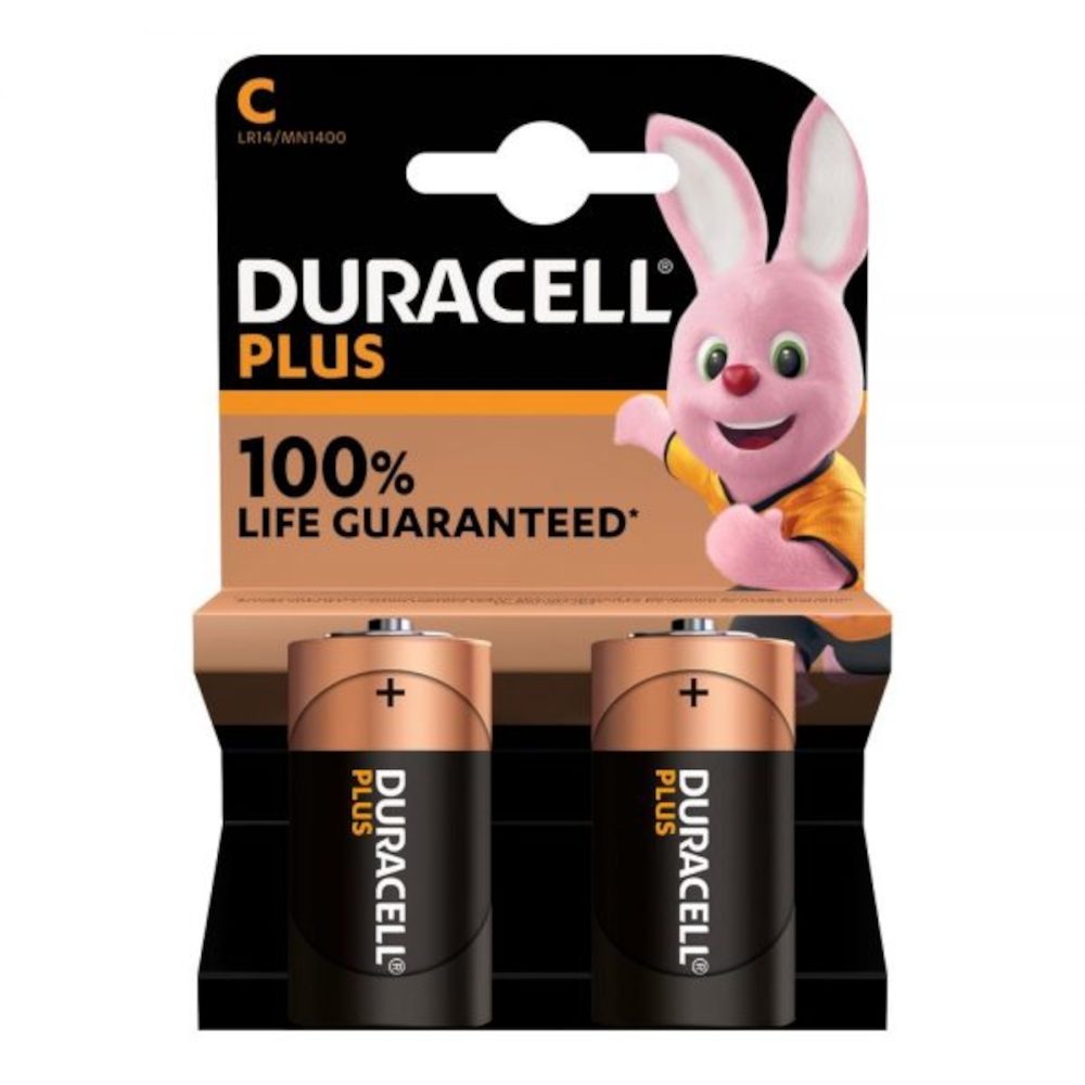 Duracell Plus C Batteries - Pack of 2